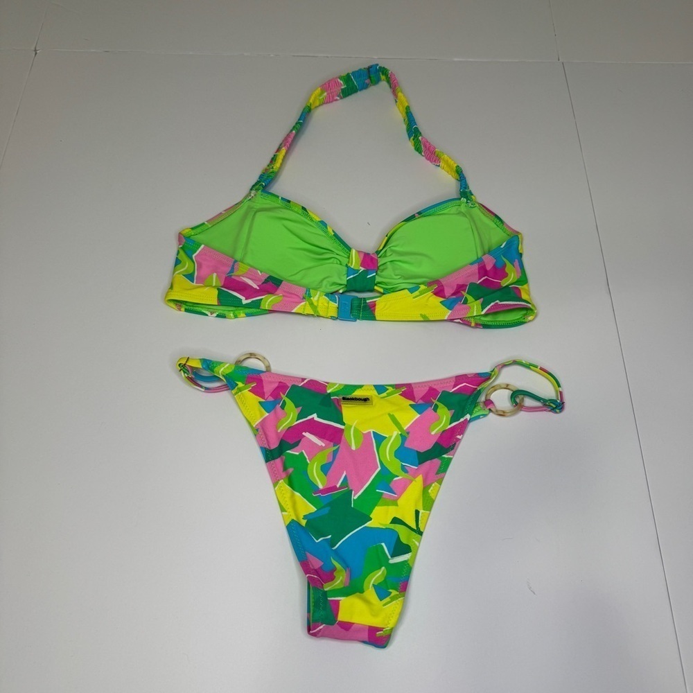 Blackbough Neon Tropical Bikini Set | Size Medium | Eco-Friendly Swimwear NWOT - Picture 3 of 8